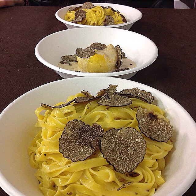 Tagliatelle with shaved truffles